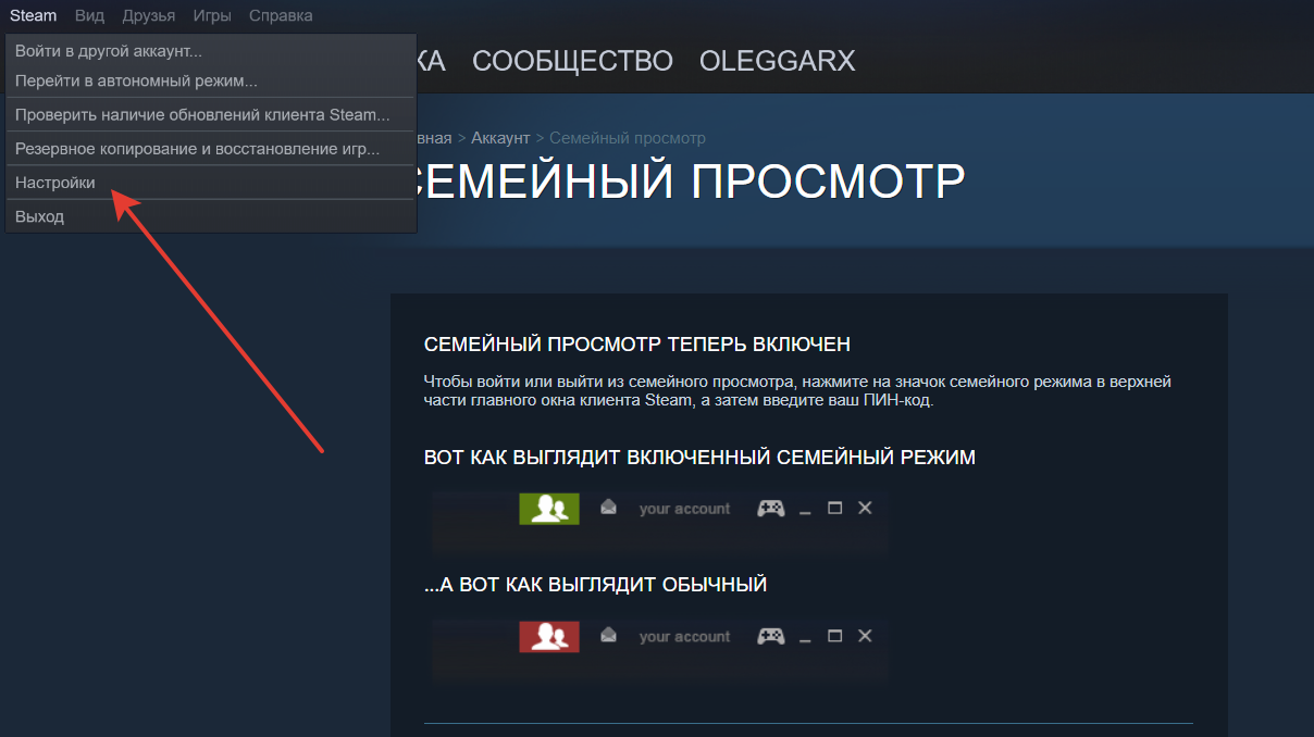 Steam настройки